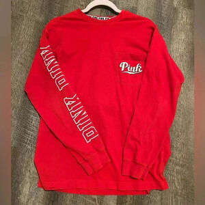 PINK Victoria's Secret Red Oversized Sweatshirt
